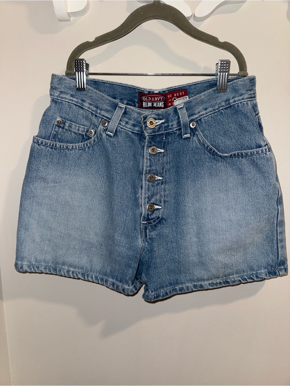 Old Navy High-Rise Light Blue Denim Shorts